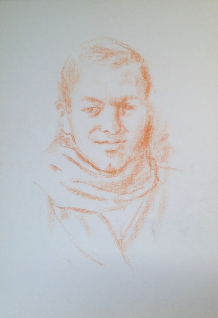ritratto di uomo disegno pastello su carta di Gigi Busato