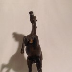 Cavallino, cavallo impennato di Gigi Busato. Scultura in bronzo, collezione di famiglia