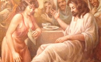 Gusù e Maddalena di Gigi Busato. Pittura olio su tela collezione di famiglia. Arte sacra