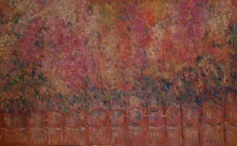 Natura libera, di Gigi Busato, prato fiorito, esplosione di colori. Pittura olio su tela collezione di famiglia